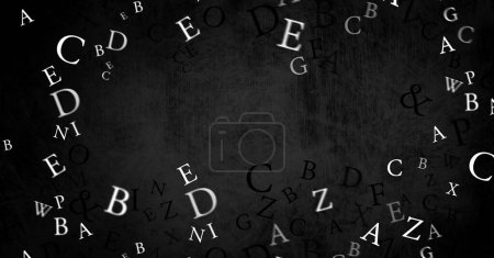 Photo for Many letters on blackboard - Royalty Free Image