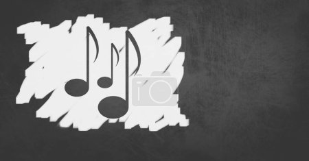 Téléchargez les photos : Notes de musique sur tableau noir - en image libre de droit