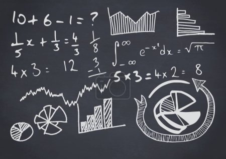 Photo for Math equations on blackboard - Royalty Free Image
