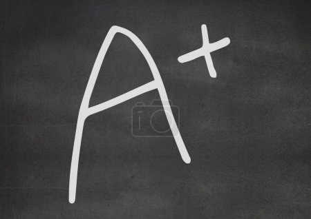 Photo for A+ grade writing on blackboard - Royalty Free Image