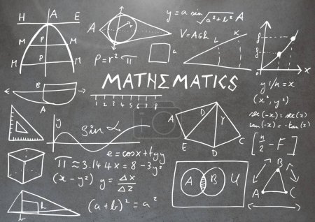 Photo for Math equations on blackboard - Royalty Free Image