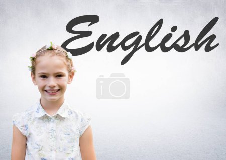 Téléchargez les photos : Texte anglais avec fille - en image libre de droit