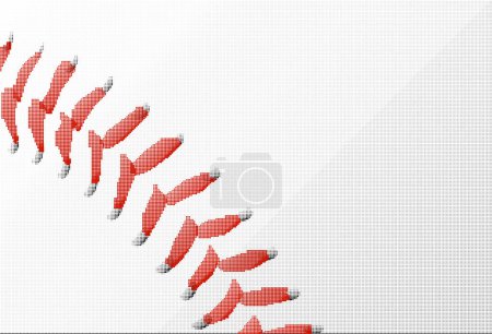 Foto de Costura de béisbol, ilustración colorida - Imagen libre de derechos