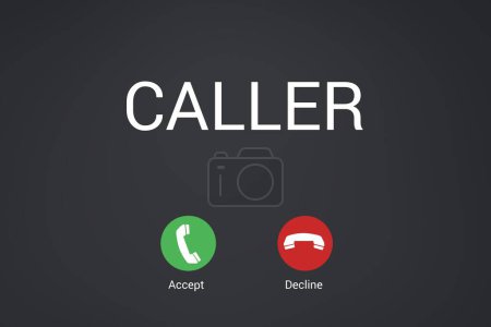 Photo for Incoming phone call interface - Royalty Free Image