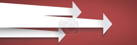 Téléchargez les photos : De longues flèches pointant sur fond rouge - en image libre de droit