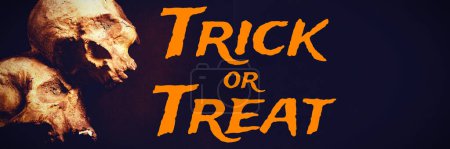 Photo for Composite image of graphic image of trick or treat text - Royalty Free Image