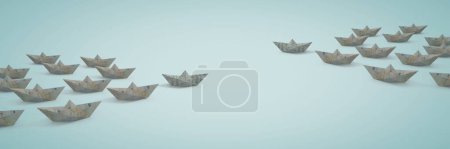 Foto de Papel moneda euro barcos con fondo verde - Imagen libre de derechos