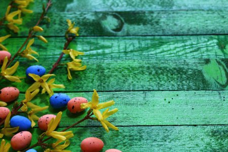 Photo for Festive easter greeting background template - Royalty Free Image