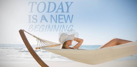 Photo for Composite image of today is a new beginning - Royalty Free Image