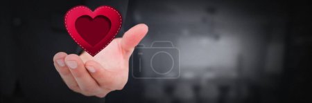 Téléchargez les photos : Signe ouvert de la main et du cœur - en image libre de droit