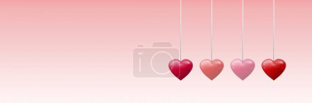 Photo for Valentines day design with hearts - Royalty Free Image