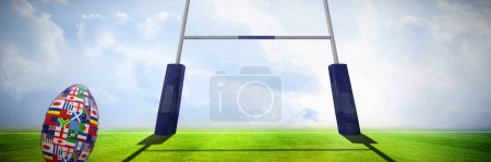 Photo for Composite image of rugby world cup international ball - Royalty Free Image