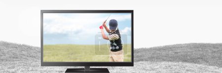 Foto de Jugador de golf en la televisión - Imagen libre de derechos