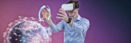 Photo for "Composite image of businessman working with vr" - Royalty Free Image
