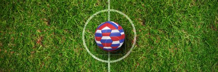 Photo for Composite image of football in russia colours - Royalty Free Image