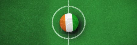 Photo for Composite image of football in ivory coast colours - Royalty Free Image