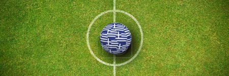 Photo for Composite image of football in greece colours - Royalty Free Image