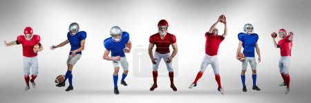 Photo for Football players on white background - Royalty Free Image
