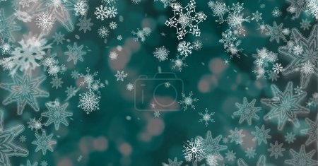 Foto de Copos de nieve y luces, imagen colorida - Imagen libre de derechos