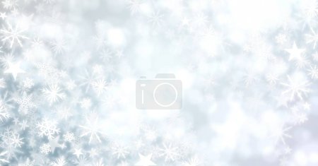 Photo for Snowflakes and lights, colorful illustration - Royalty Free Image