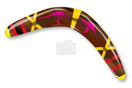 Photo for Decorated Boomerang, colorful picture - Royalty Free Image