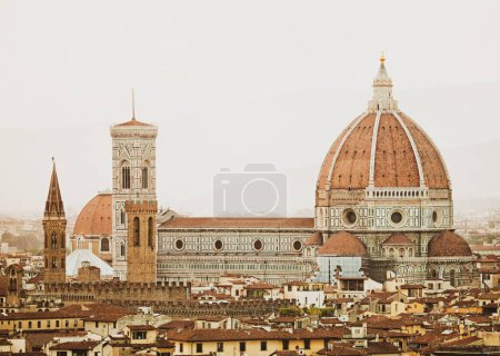 Photo for Cathedral Santa Maria del Fiore at sunset, Florence. - Royalty Free Image