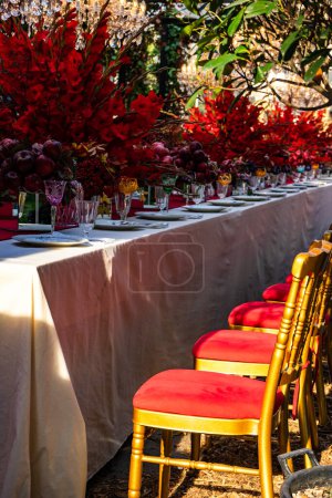 Photo for Beautiful autumnal table setting - Royalty Free Image
