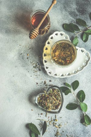 Photo for Close-up shot of herbal tea concept background - Royalty Free Image