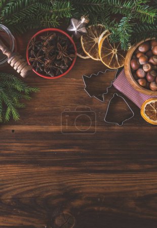 Téléchargez les photos : Contexte festif. Concept de cuisine de Noël - en image libre de droit