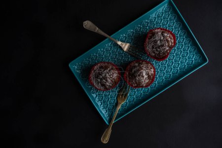 Téléchargez les photos : Vue rapprochée de délicieux cupcakes sucrés - en image libre de droit