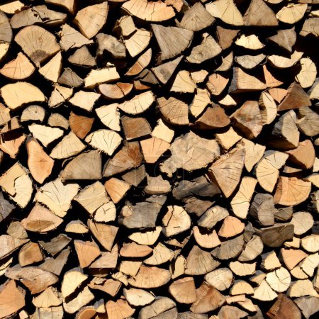 Foto de Pila de troncos de madera, fondo natural - Imagen libre de derechos