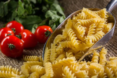 Foto de Close-up shot of delicious Italian pasta - Imagen libre de derechos