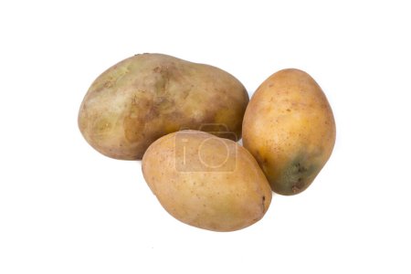 Téléchargez les photos : Pommes de terre sur fond blanc - en image libre de droit