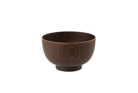 Photo for Wooden bowl on white background - Royalty Free Image