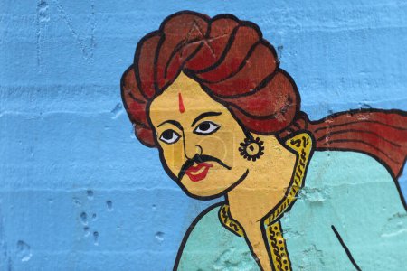 Téléchargez les photos : Indian Rural Art travaille dans la rue - en image libre de droit