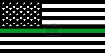 Photo for Thin green line flag - Royalty Free Image