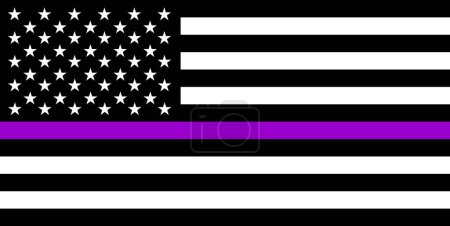 Photo for Thin purple line flag - Royalty Free Image