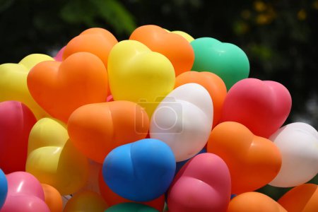 Photo for Colorful air balloons on the street - Royalty Free Image