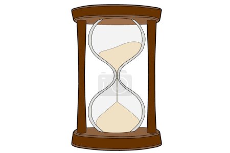 Photo for Hand Drawn Hourglass illustration on white - Royalty Free Image