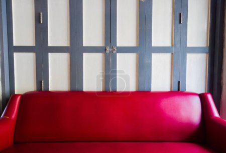 Photo for Red sofa close-up view - Royalty Free Image