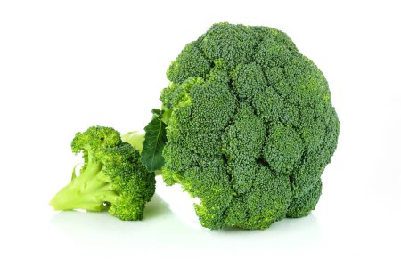 Photo for Fresh green broccoli on white background - Royalty Free Image