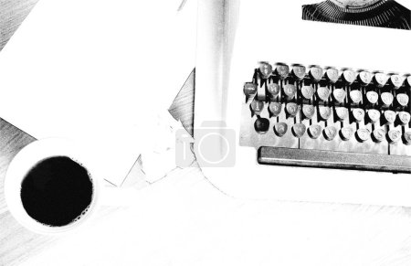 Foto de Máquina de escribir en la vista de cerca de la mesa - Imagen libre de derechos
