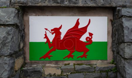 Téléchargez les photos : Drapeau du Pays de Galles gros plan - en image libre de droit
