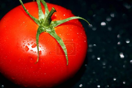 Photo for Close-up view of fresh ripe organic tomato - Royalty Free Image