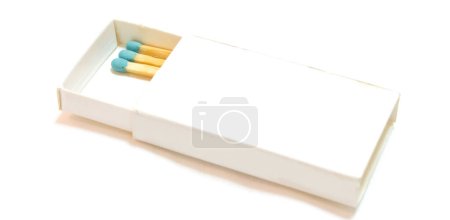 Photo for Matches in box on white background - Royalty Free Image