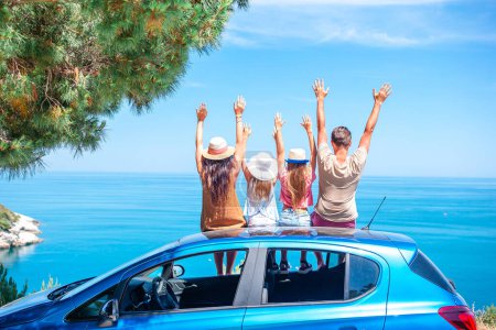 Photo for Summer car trip and young family on vacation - Royalty Free Image