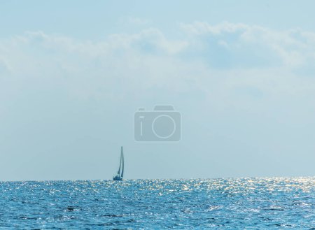 Photo for Sailing boat flowing on the sea, a cruise on the open sea - Royalty Free Image