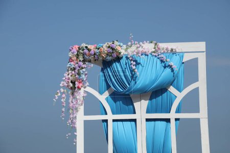 Foto de La decoración de flores a la función a la boda - Imagen libre de derechos
