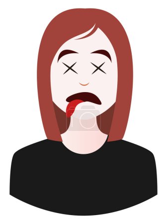 Foto de "Muchacha muerta emoji, ilustración, vector sobre fondo blanco" - Imagen libre de derechos