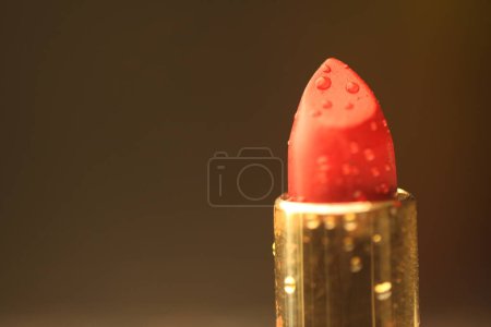 Photo for Red Lipstick close up, makeup cosmetics - Royalty Free Image
